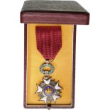 ORDER OF THE CROWN Knight's Cross, 5th Class, instituted in 1897. Breast Badge, 65x45 mm, Silver