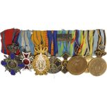 Group of Orders (2) and Medals (6) Star of Romania Order, Knight’s Cross (5th Class), Military in