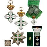 ORDER OF SAINT MAURICE AND LAZARUS Grand Cross Set, 1st Class, instituted in 1572. Sash Badge,