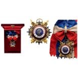 SENATOR'S BADGE 3rd Republic. Sash Badge, 75 mm, gilt Bronze, multipart construction, superimposed