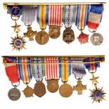 Medal Bar with 7 Decorations Democratic Republic of Congo, Commander of the Order of the Leopard,