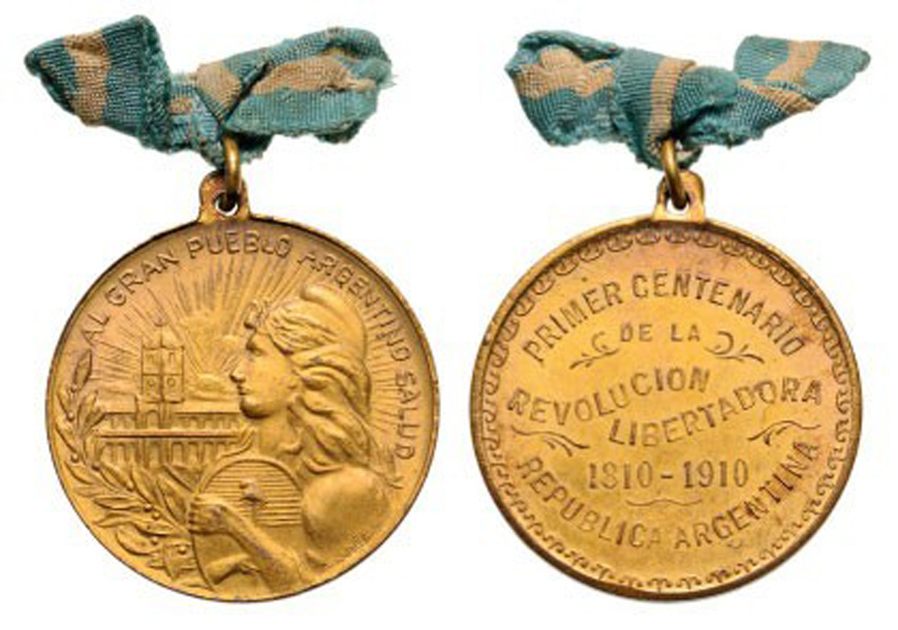 Commemorative Medal of the Independence Centennial, instituted in 1910 Breast Badge, 30.5 mm, gilt