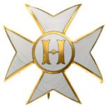 ORDER OF SAINT HUBERTUS Breast Star. Breast Star, gilt bronze enameled (numerous hairlines in the