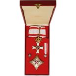 ORDER PRO MERITO MELITENSI Grand Officer's Set, 2nd Class, instituted in 1920. Neck Badge, 86x52 mm,