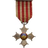 Cross for the Battle of Huamachuco, instituted in 1883 Breast Badge, 42 mm, GOLD and Silver, central