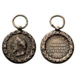 China Campaign Medal, unsigned, instituted in 1861 Miniature. Breast Badge, Silver, 17 mm,