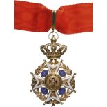 MILITARY ORDER OF CHRIST Commander's Cross, 3rd Class, instituted in 1789. Neck Badge, 87x55 mm,