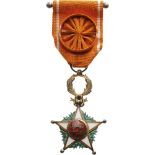 ORDER OF THE OUISSAM ALAOUITE Officer's Cross, 4th Class, instituted in 1913. Breast Badge, 64x42