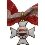 ORDER OF MARIA THERESA Knight`s Cross , instituted in 1757. Breast Badge, 30 mm, gilt Silver, "