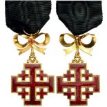 ORDER OF THE HOLY SEPULCRE Knight's Cross for Ladies, 5th Class, instituted in 1182. Breast Badge,