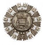 ORDER OF THE REUNION, OCTOBER 1811 Grand Cross Star. Breast Star, silvered Metal, pattern of