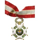 ORDER OF SANTA ROSA AND OF CIVILISATION Commander's Cross in GOLD, 3rd Class, instituted in 1868.