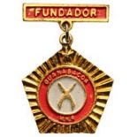 Commemorative Badge of the Foundation of the MNR of the City of Guanabacoa Breast Badge, 33 mm, gilt