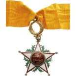 ORDER OF THE OUISSAM ALAOUITE Commander's Cross, 3 rd Class, instituted in 1913. Neck Badge, 85x58
