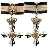 ORDER OF THE MILITIA OF JESUS CHRIST Commander's Cross, 3rd Class. Neck Badge, 75 mm, gilt Silver,