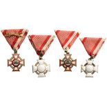 Lot of 2 Decorations 3rd Class Cross with GOLD Swords and MILITARY MERIT CROSS 3rd Class Cross,