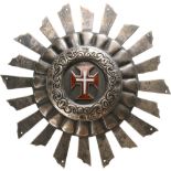 SUPREME ORDER OF CHRIST Breast Star of the Order, 106 mm, with Silver smooth rays, the longer