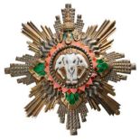 ORDER OF THE WHITE ELEPHANT Grand Cross Star, Special Class, 1st Class, instituted in 1861. Breast