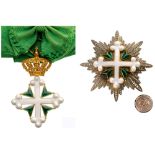 ORDER OF SAINT MAURICE AND LAZARUS Grand Cross Set, 1st Class, instituted in 1434. Sash Badge,