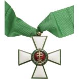 ORDER OF MERIT Commander's Cross, 3rd Class, instituted in 1922. Neck Badge, 63x55 mm, gilt