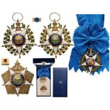 MILITARY ORDER OF THE TOWER AND SWORD Grand Cross Set, 1st Class, instituted in 1459. Sash Badge,
