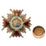 ORDER OF ISABELLA THE CATHOLIC Grand Cross Star in Prince Size, instituted in 1815. Breast Star,