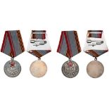 Lot of 2 Medal for Veteran of the Armed Forces of the USSR, instituted in 1976 Breast Badges, 32 mm,