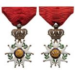 ORDER OF THE LEGION OF HONOR Knight’s Cross, Half-Size, July Monarchy (1830-1848), 5th Class. Breast