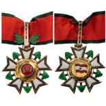 NATIONAL ORDER OF THE CEDAR Commander’s Cross, 3rd Class, instituted in 1936. Neck Badge, Silver, 60