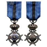 ORDER OF LEOPOLD II Knight’s Cross Miniature, Military, 5th Class, instituted in 1832. Breast Badge,