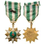 Campaign Medal, instituted in 1966 Breast Badge, gilt bronze, 38 mm, painted, central medallion