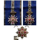 ORDER OF THE CROWN OF ROMANIA, 1881 Grand Cross Set, 2nd Type (1938), Military. Sash Badge with