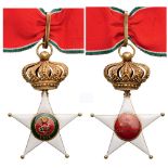 ORDER OF THE COLONIAL STAR Commander’s Cross, 3rd Class. Neck Badge, GOLD, 52 mm, enameled, both