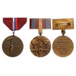 Lot of 2 Decorations Commemorative Medal for the Victory over Fascism, Commemorative Medal of the 50