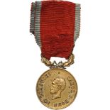 Military Virtue Medal 1st Class, 1872. Breast Badge, 31 mm, gilt Bronze, original suspension ring