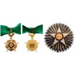 ORDER OF THE LION Grand Officer's Set, 2nd Class, instituted in 1960. Neck Badge, 58 mm, gilt