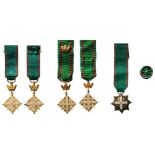 Lot of 3 ORDER OF MERIT OF THE ITALIAN REPUBLIC Grand Cross Star and Officer’s Cross Miniatures (2).