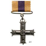 MILITARY CROSS, GEORGE V Miniature, George V, instituted in 1914. Breast Badge, 20 mm, Silver,