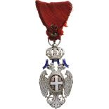 ORDER OF THE WHITE EAGLE Knight’s Cross, 2nd Model, 5th Class, instituted in 1883. Breast Badge,