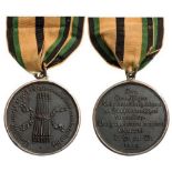 5TH ARMY CORPS VOLUNTEERS MEDAL, INSTITUTED IN 1814 Breast Badge, Iron with silver rim, 38 mm,