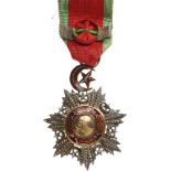 ORDER OF THE MEJIDIE Officer's Cross, 4th Class, instituted in 1852. Breast Badge, 58 mm, Silver