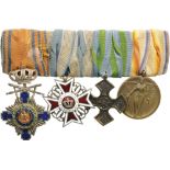 Group of Orders (2) and Medals (2) Star of Romania Order, Knight’s Cross (5th Class), Military in