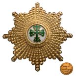ORDER OF BENOIT D’AVIZ Grand Cross Star. Breast Star, 87 mm, gilt Silver, maker’s mark "Da Costa,