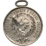 Medal for Good Conduct and Literary Merits, 1859 Breast Badge, 38 mm, Silver, original suspension