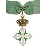 ORDER OF SAINT MAURICE AND LAZARUS Commander’s Cross, 3rd Class. Neck Badge, 88x55 mm, gilt