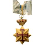 ORDER OF SAINT SEPULCHRE Commander’s Cross. Neck Badge, gilt bronze, 57 mm, superimposed part gilt
