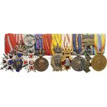 Group of Orders (3) and Medals (7) Crown of Romania Order, Knight’s Cross (5th Class), Military in