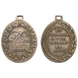 Peru Bolivia, Socabaya Peace Medal, instituted in 1836 Breast Badge, 33.5x25 mm, Silver, variant