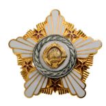 ORDER OF THE REPUBLIC 2nd Class Badge (with silver Wreath), instituted in 1960. Breast Badge, 47 mm,