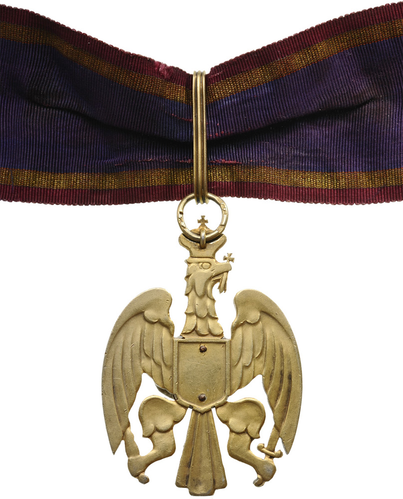 HONOR BADGE OF THE ROMANIAN EAGLE Grand Officer’s Set, instituted in 1933. Neck Badge, 59x42 mm, - Image 2 of 3